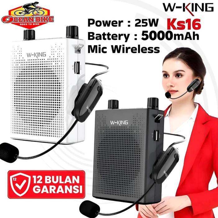 STG PUMP INDUSTRIAL - Wking Speaker Bluetooth KS16 Pinggang Mic Karaoke Mini Portable W-king