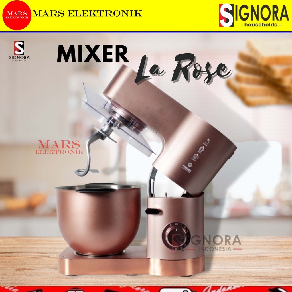 STAND MIXER SIGNORA LA ROSE - GARANSI RESMI - PENGADUK ADONAN SIGNORA LA ROSE - SIGNORA STAND MIXER