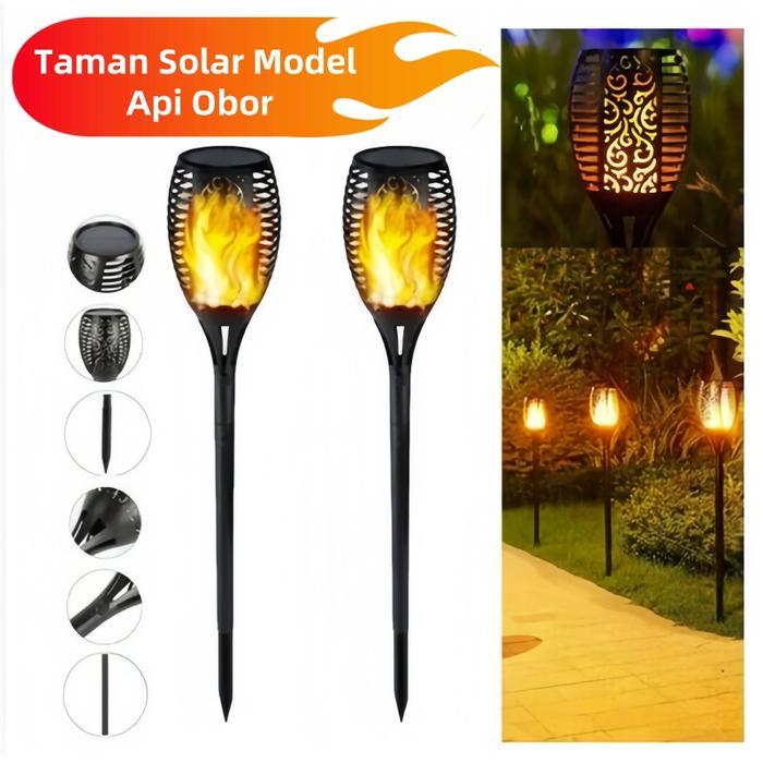 Lampu Hias Taman Solar Lampu Taman Obor Solar Led Lampu Taman Solar Model Api Obor Lampu Sinar