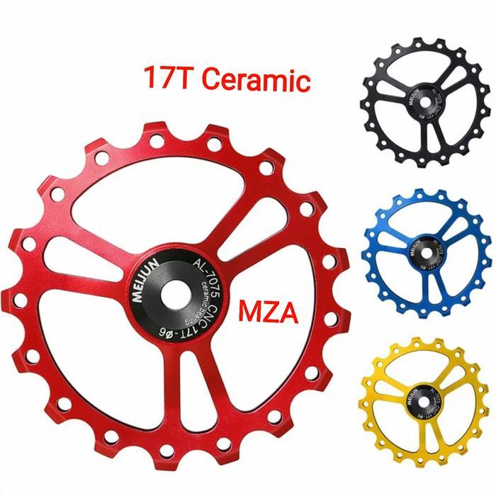 Meijun Pulley 17T Ceramic Bearing Pulley Rd Sepeda Ceramic Oversize