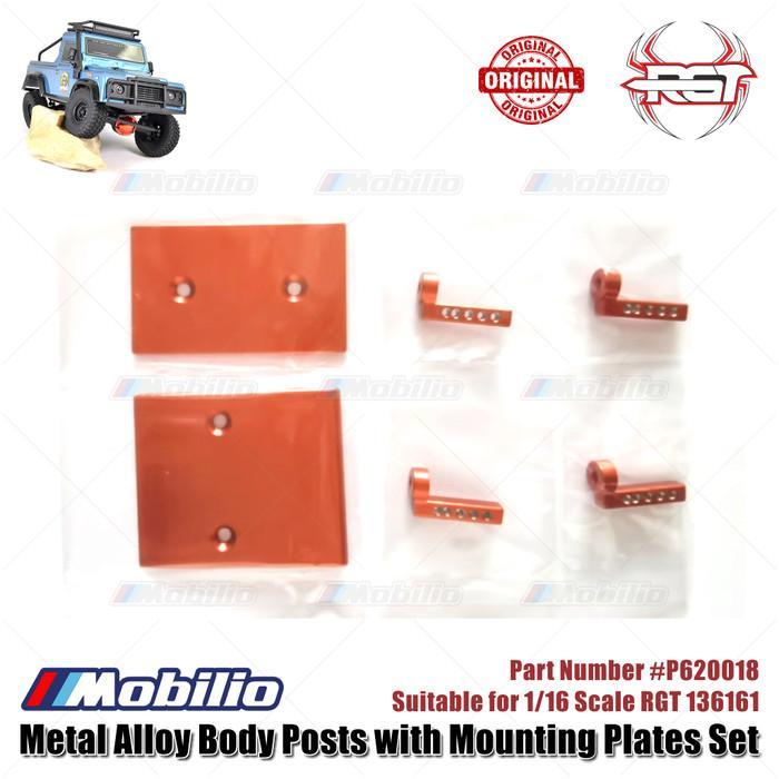 RGT Part #P620018 Metal Alloy Body Posts with Mounting Plates Set Upgrade 136161 RC Crawler