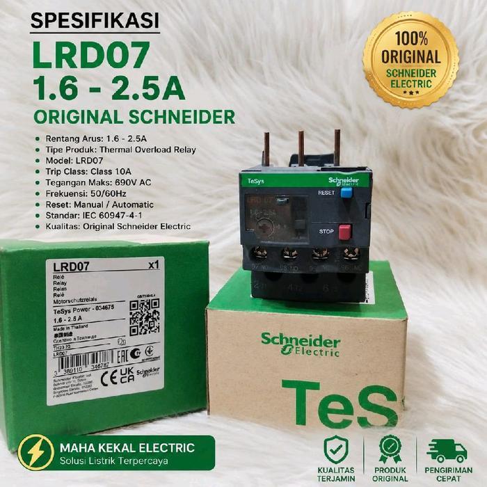 Overload Schneider Lrd07 1.6-2.5A Overload Schneider/Thermal Overload Schneider Lrd 07 Produk