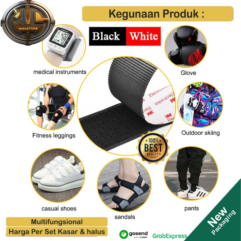 Velcro Perekat Double Tape Serba Guna Perekat Karpet Mobil Dengan Perekat 3M Super Adhesive
