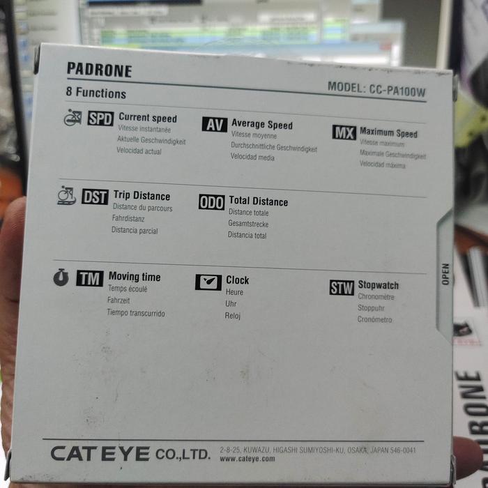 Speedometer Cateye PADRONE STEALTH Comp CC-PA100 + OF100