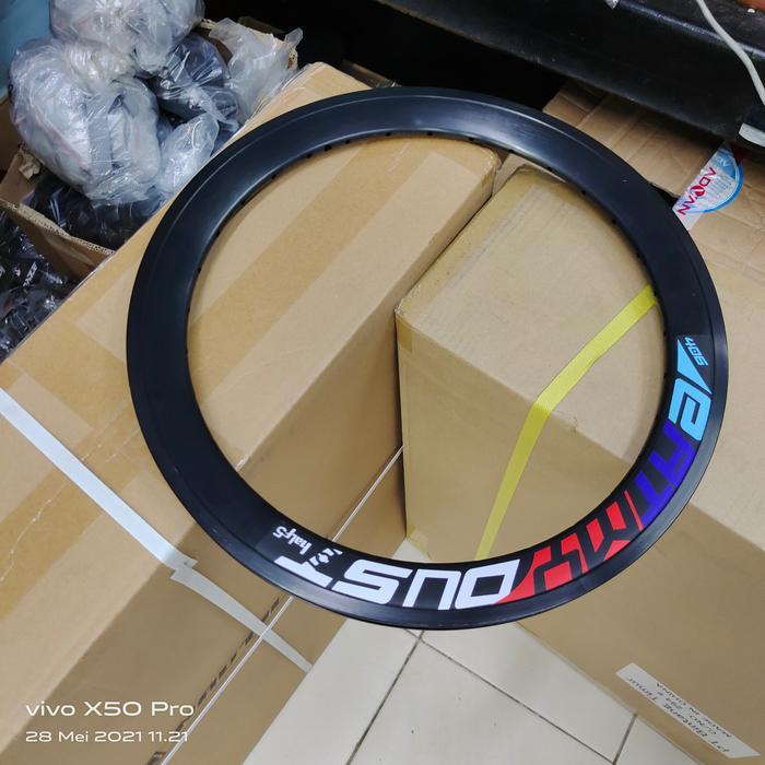 (2pcs) Rims Velg 20 406 451 GT Half5 28 32 Hole 20 Murni Plus Hitam Harga Sepasang