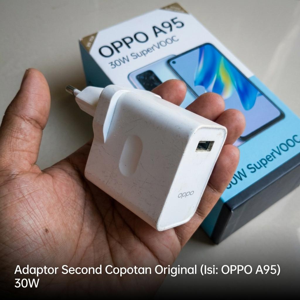 Kepala Cas Oppo VC56HBEH Ori Second Original VOOC Flash Charge 30W Fast Charging 5V6A Cocok Untuk Op