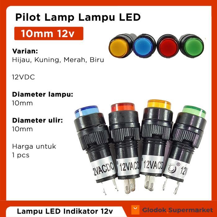 NEEW Pilot Lamp 10mm 12v DC Lampu LED Indikator
