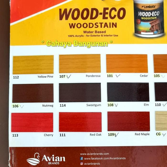 Harunaid- Lenkote Politur Woodstain Vernis Kayu Wood Stain Eco 1 Lt Liter Avian Harunaid-