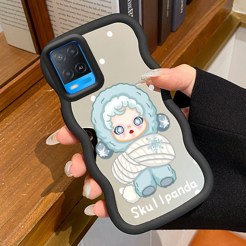 Casing Untuk OPPO A54 Case Casing HP Pola Boneka kecil Kesing Cesing Macaron Mirror Kasing Silikon S