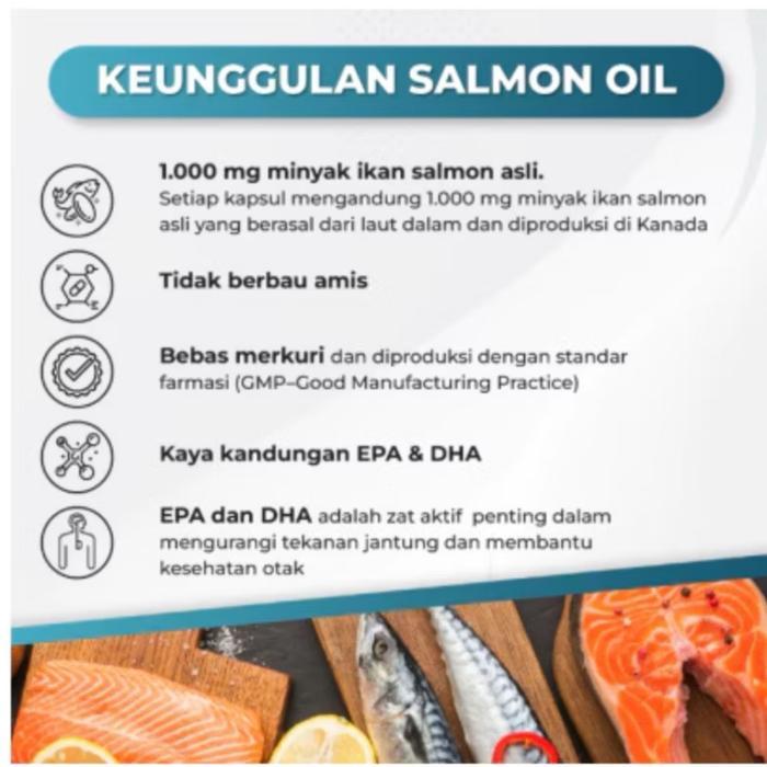 Salmon Oil 1000Mg Minyak Ikan Salmon Murni Unihealth Soho 30Kapsul Softgel
