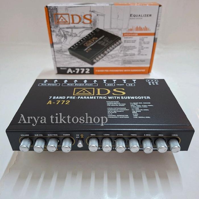 PREAM PARAMETRIK ADS-AD 7BAND PARAMETRIK PREAM EQUALIZER 7BAND HIGH QUALITY EQUALIZER AUDIO SYSTEM 7