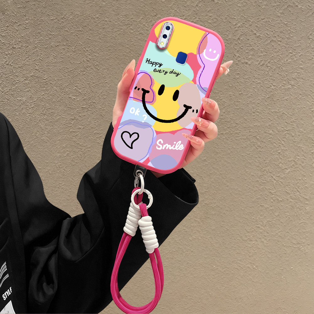 Casing HP Softcase Tali Gantungan Lanyard VIVO Y91 Y91i Y95 Y93 Korean Style Cute Lucu PDD-5023