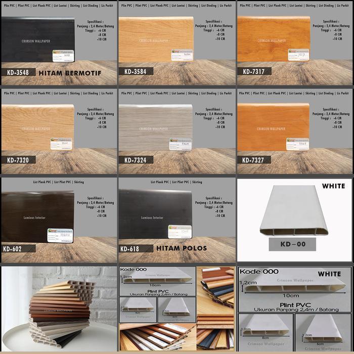SALE!! LIST LANTAI PVC PLINT LANTAI LIST PLANG DINDING LIST PARKIT Putih Doff Vinyl