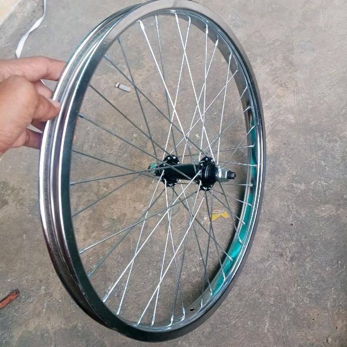 TERLARIS velg velk sepeda ukuran 20 inc bagian depan bmx lipat