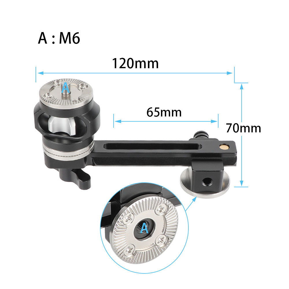 KIMRIG NATO Rail With Nato Clamp Arri Rosette M6 QR ARRI Rosette