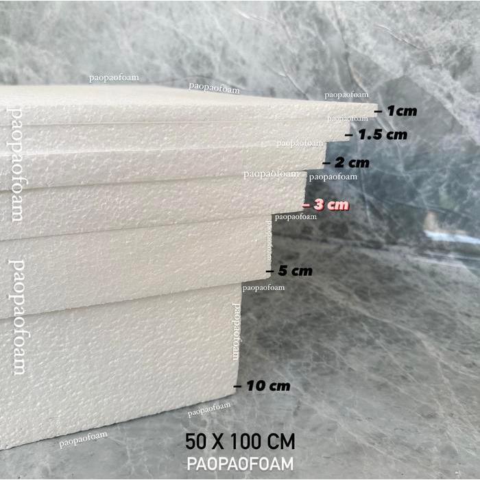 SALE Styrofoam Gabus Lembaran 50 x 100 cm tebal 3 cm