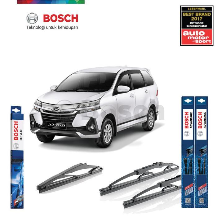 Wiper Bosch, Daihatsu Xenia 2004-2012, Wiper Depan Belakang, Bosch Advantage, Wiper Mobil