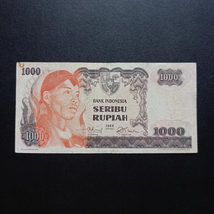 Diskon Uang Kertas Kuno Rp 1000 Rupiah 1968 Seri Sudirman Tp95Mn Original