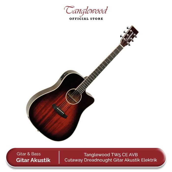 Tanglewood TW5 CE AVB Cutaway Dreadnought Gitar Akustik Elektrik