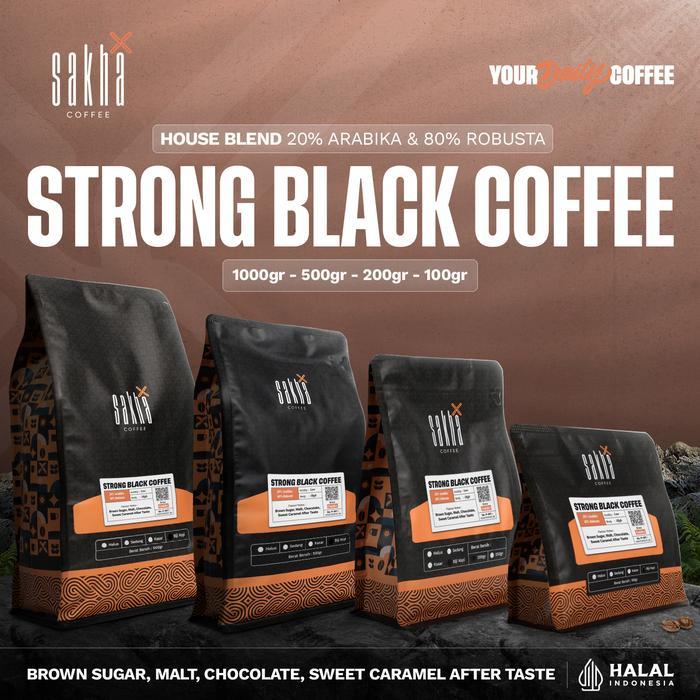 Kopi Espresso Blend Strong Black Coffee Beans Kopdar Coffe Biji Bubuk