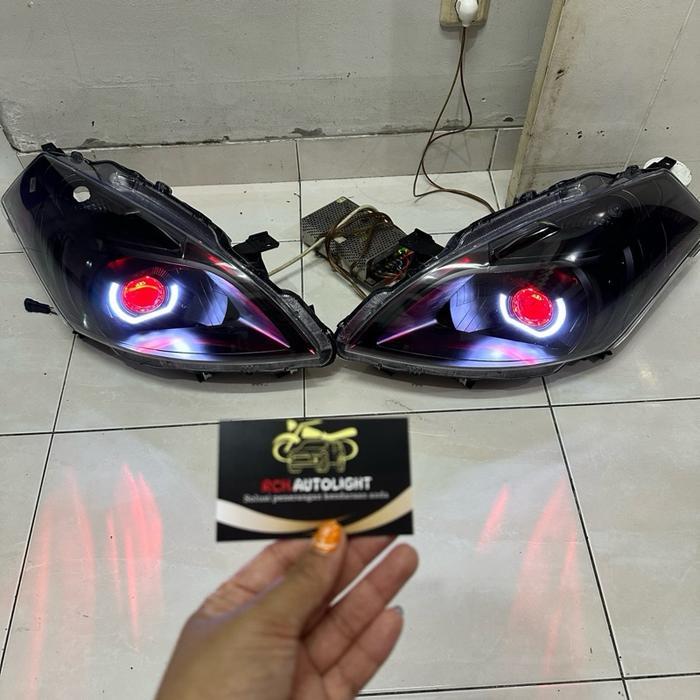 Lampu Depan Custom Headlamp Mobil Biled Ertiga 2012 - 2017 Car - Aes Turbo, Tanpa Alis