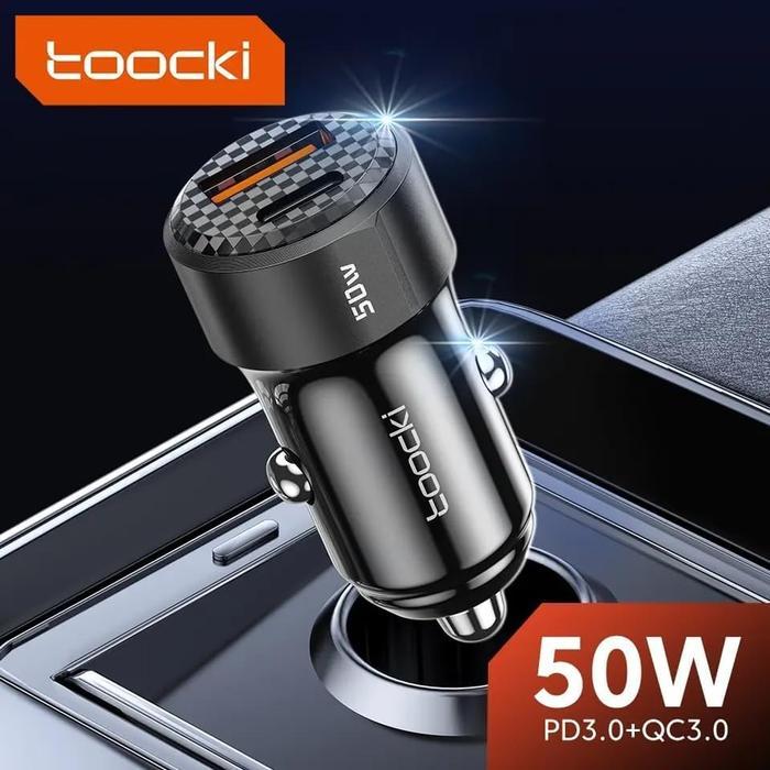 Robot Gadget - Car Charger Hp Mobil Quick Charging 4 Port Usb C Cas Casan Carger 54W