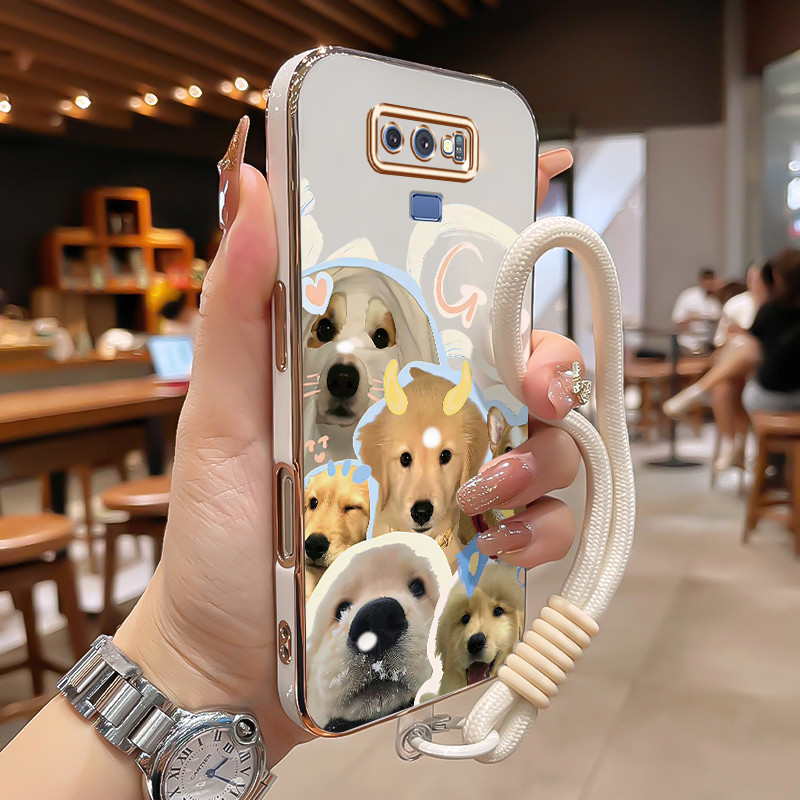 Casing Untuk Samsung Galaxy Note 9 Note 8 Case Casing pola foto‑foto anjing lucu Kesing Sisi Electro