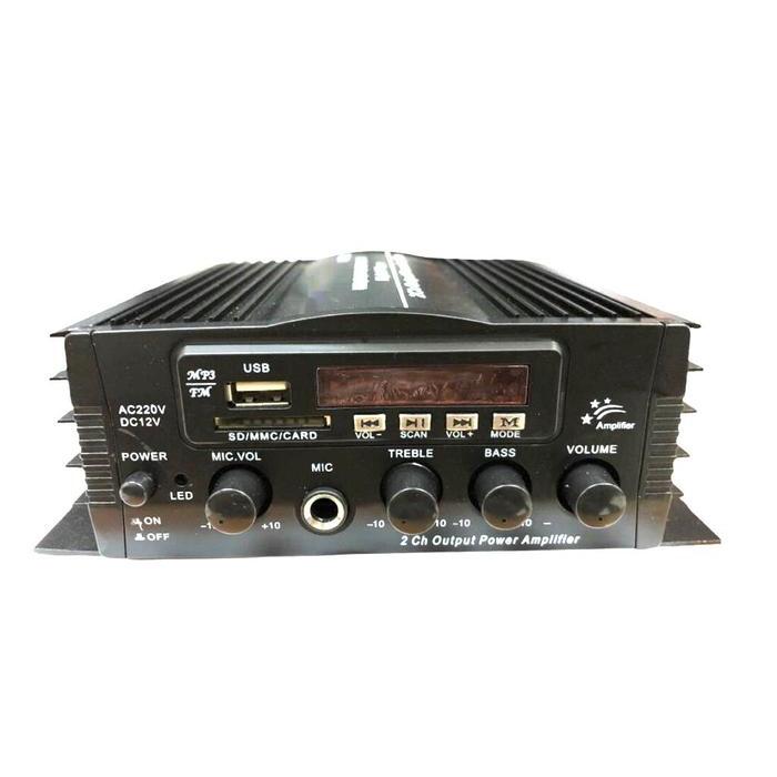 Power Amplifier 2 Channel Fm / Sd / Usb / Mp3 Player Ac - Osee