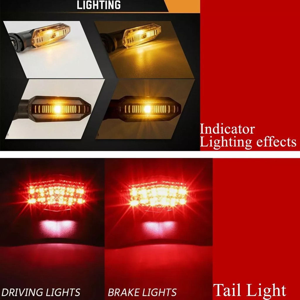 FENDER ELIMINATOR TAIL TIDY LED TAIL TURN SIGNAL LIGHT FOR KAWASAKI KLX 300 KLX300SM 2020-2023