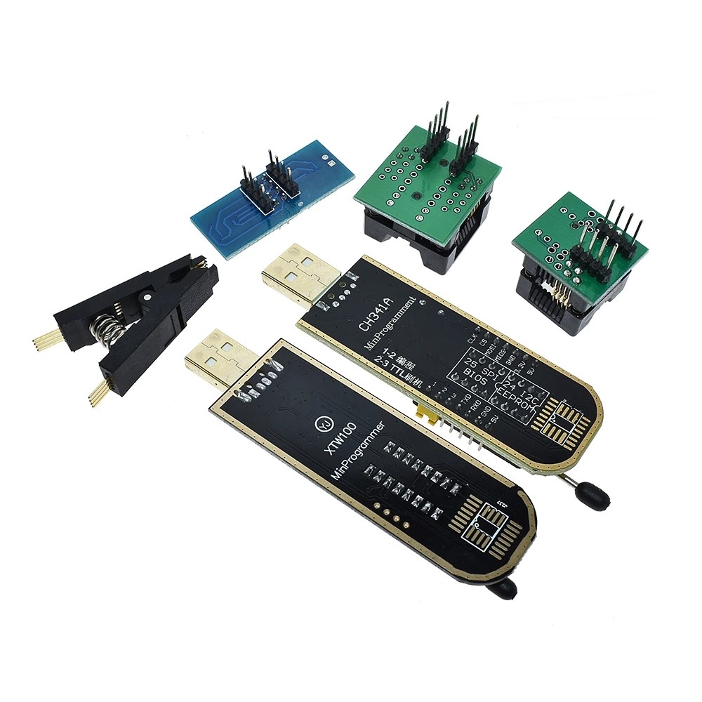 XTW100 H341A USB Programmer with Softre Driver 24 25 EEPROM Fl BIOS SPI FL Motherboard
