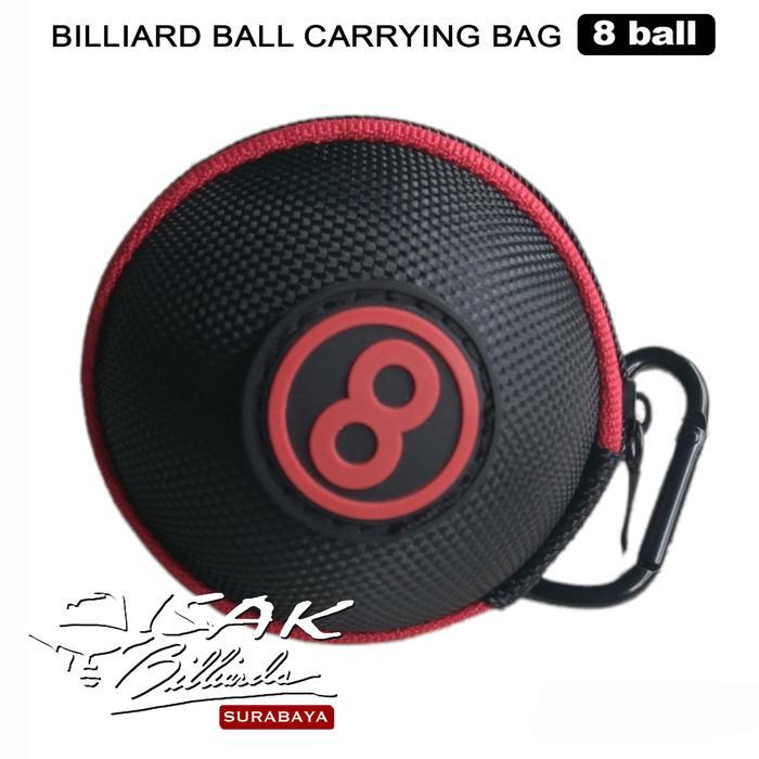 TERLARIS Billiard Ball Bag - 8-Ball Tas Bola Biliar Carabiner Storage Pool Cue