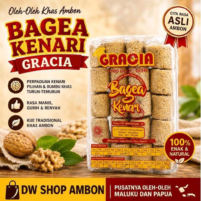 YUMMY Bagea kenari Ambon Gracia Snack Sagu