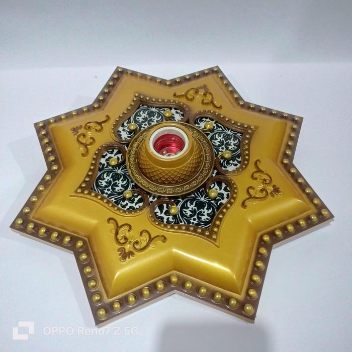 LONGLIFE Ornamen Lampu Plafon PVC 30x30 Berkualitas Tinggi Desain Elegan Motif Bunga & Hiasan