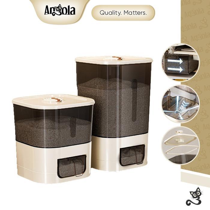 Angola Shop Dispenser Tempat Beras 5Kg-10Kg Rice Dispenser E50A-E51A Tempat Wadah Penyimpanan Beras