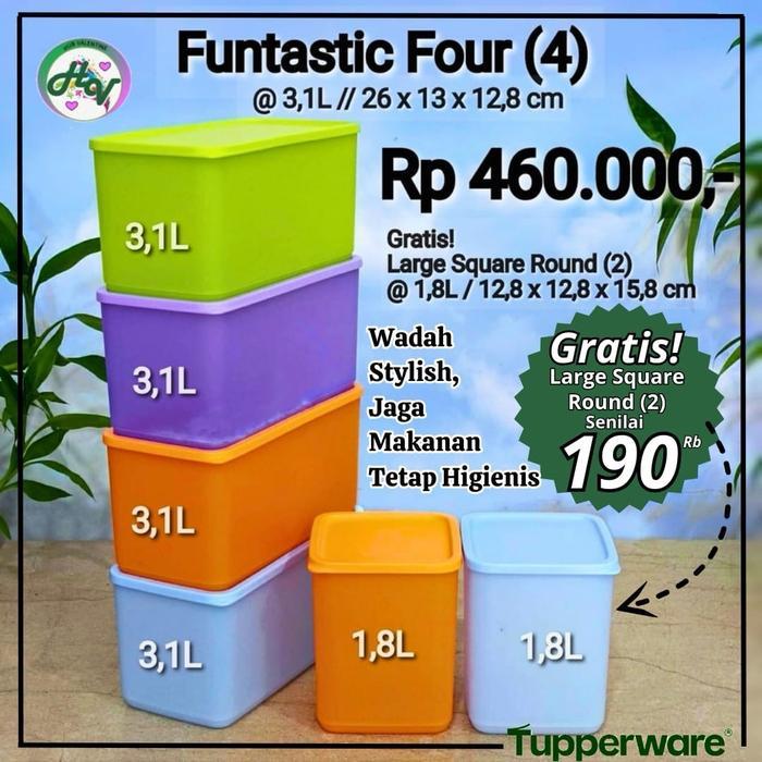 Fantastic Four Tupperware 3.1Lt Tanpa Free Co