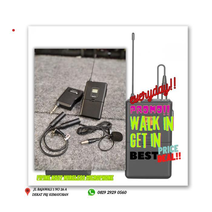 Original Fifine K037 Wireless Mic Clip On Bmj
