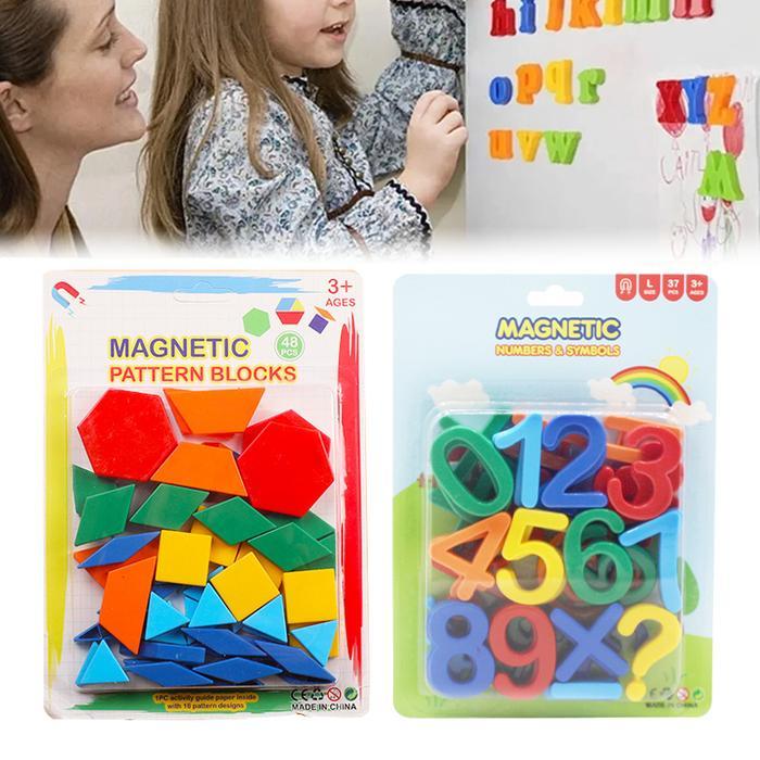 Tami Toys Huruf Magnet Besar/Alfabet/Angka/Magnet Letters Stiker Permainan Ejaan Pengenalan Huruf