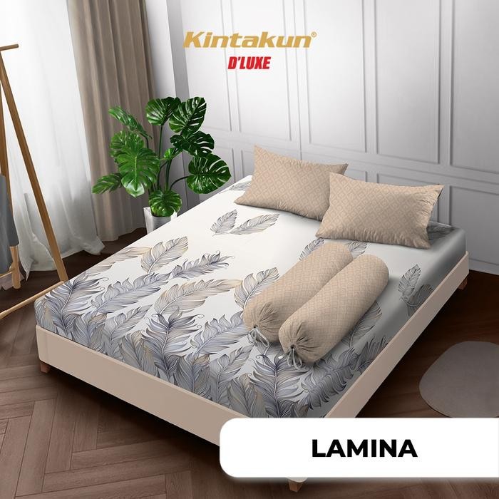Kintakun Sprei D'luxe Queen Size Juni Edition Uk.160x200 cm Sarung Bantal Guling