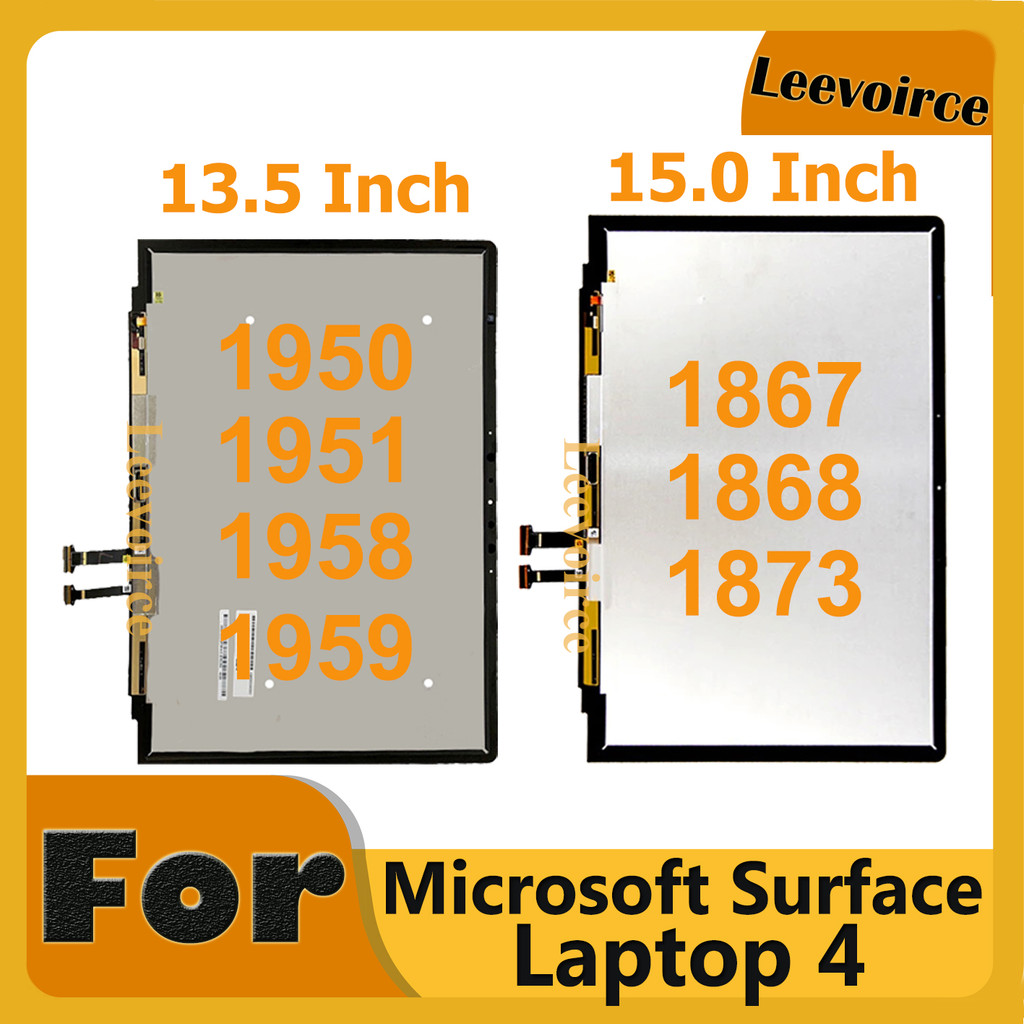 Casing Laptop 13.5" For Microsoft Surface Laptop 4 1950 1951 1959 LCD Display Touch Screen Assembly 