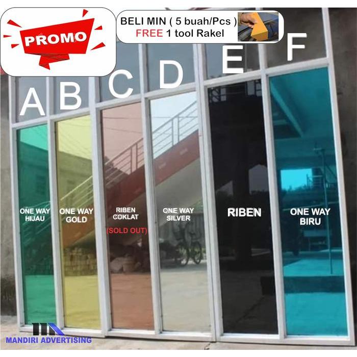 KacaFilm Silver - Film Kaca - Hijau - Emas - Gold - Biru - Silver Black - Silver - Hitam - kacafilm