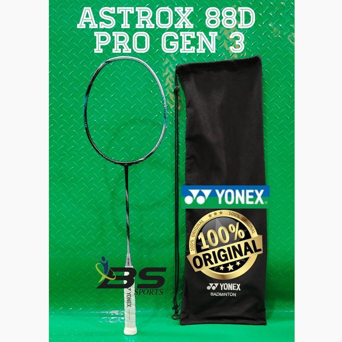 RAKET BADMINTON YONEX ASTROX 88D PRO 3RD GEN 3 GENERASI 3 BLACK SILVER JP CODE SERI JP ORIGINAL