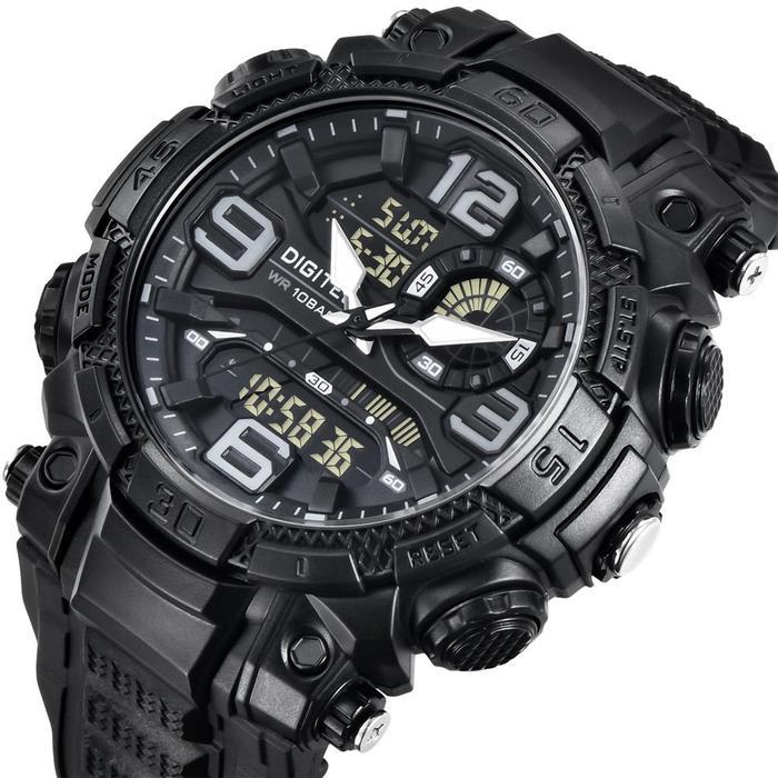 DIGITEC DA-2030T JAM TANGAN PRIA DOUBLE TIME DA2030T 2030 2030T