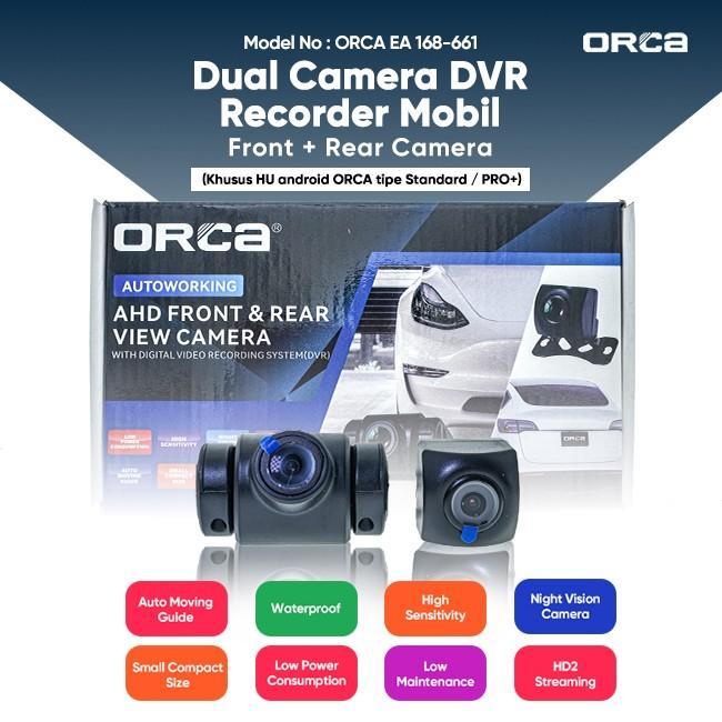 Kamera DVR/CCTV Mobil Depan Belakang untuk Head Unit Android ORCA