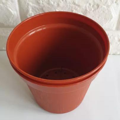Pot Bunga Coklat Kecil Plastik Awet Kuat Tebal Premium Tantos Diameter 10CM Pot Kembang Coklat Pot T