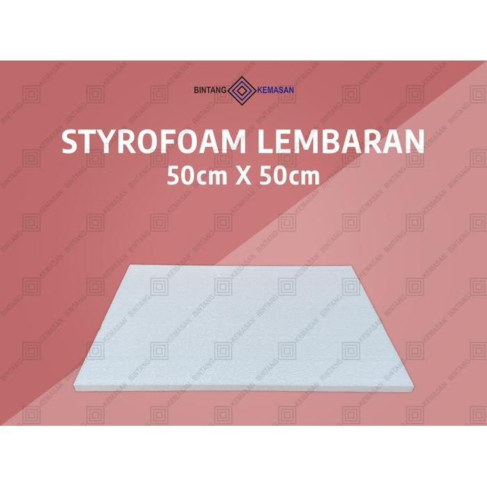 Styrofoam Lembaran 50 x 50 x 2cm / Styrofoam Lembar / Styrofoam Dekorasi
