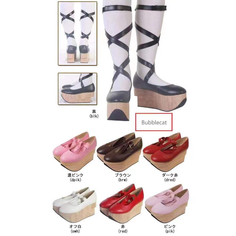 Womens Platform High Heel Pumps Sandals Cross-straps Lolita Cosplay Creepers Japanese Harajuku Shoes