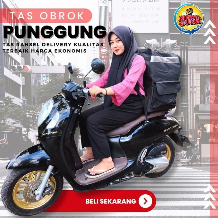 TAS KURIR MOTOR GENDONG ANTI AIR COCOK UNTUK DELIVERY MAKANAN