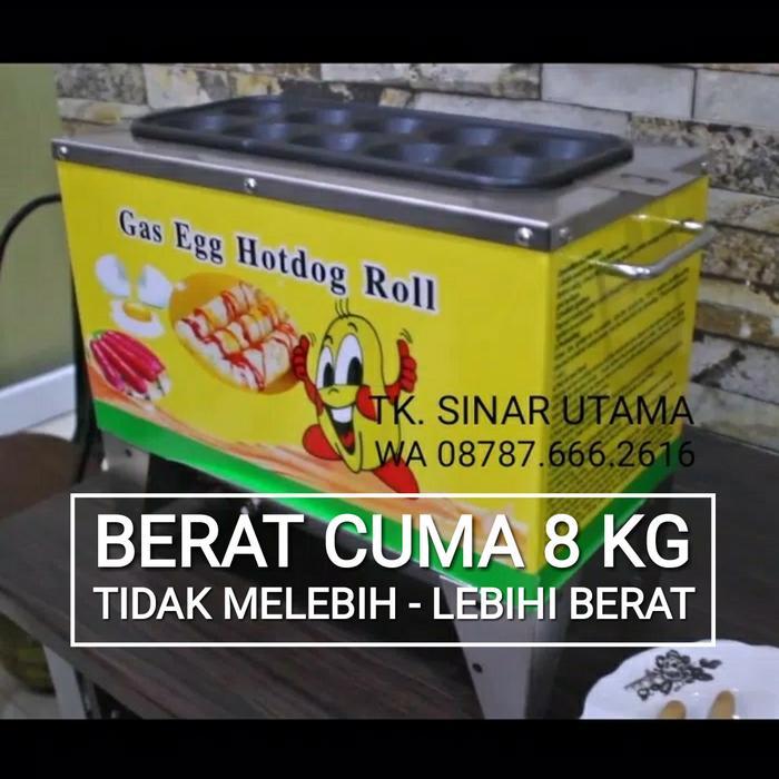 Gas Mesin Sostel Sosis Telur Alat Egg Roll Hotdog Telor Kompor 10
