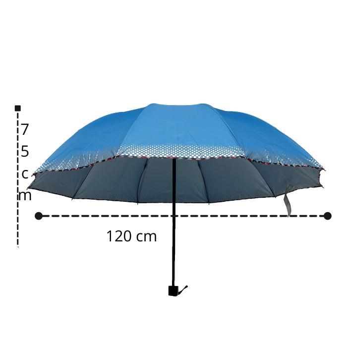 Payung Lipat 3 Super Jumbo Besar 10 R Jari Motif Tube Nagoya Nf 351 Anti Uv Tahan Panas Hujan