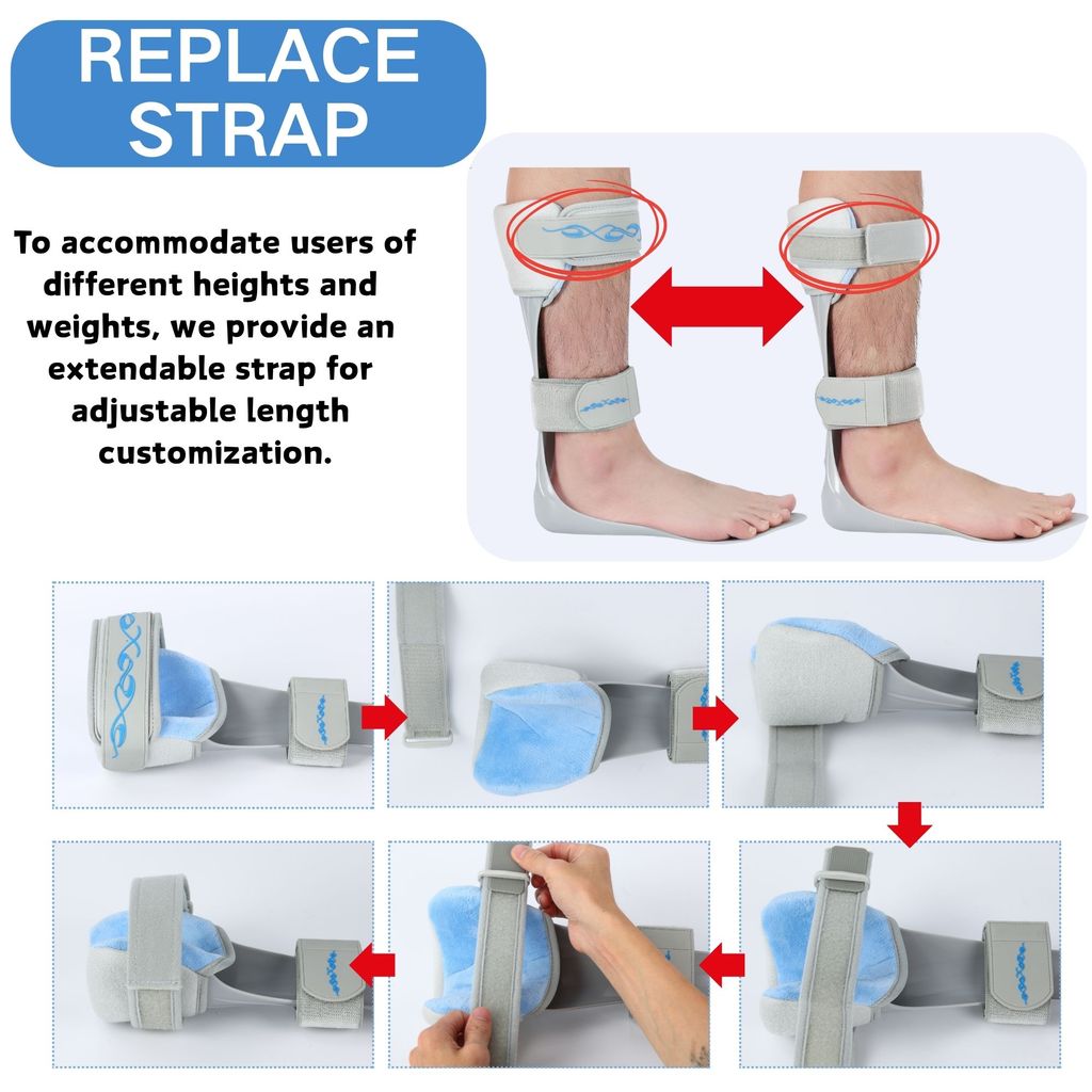 AFO DROP FOOT BRACE, DROP FOOT STABILIZER, AFO SUPPORT FOR WALKING, LIGHTWEIGHT, TRIMMABLE,